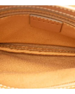 Preloved Oblique Trotter Canvas Tote Bag with Leather Handles