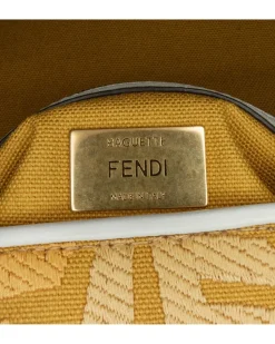 Preloved Ophidia Coated Canvas Tote with Leather Trim