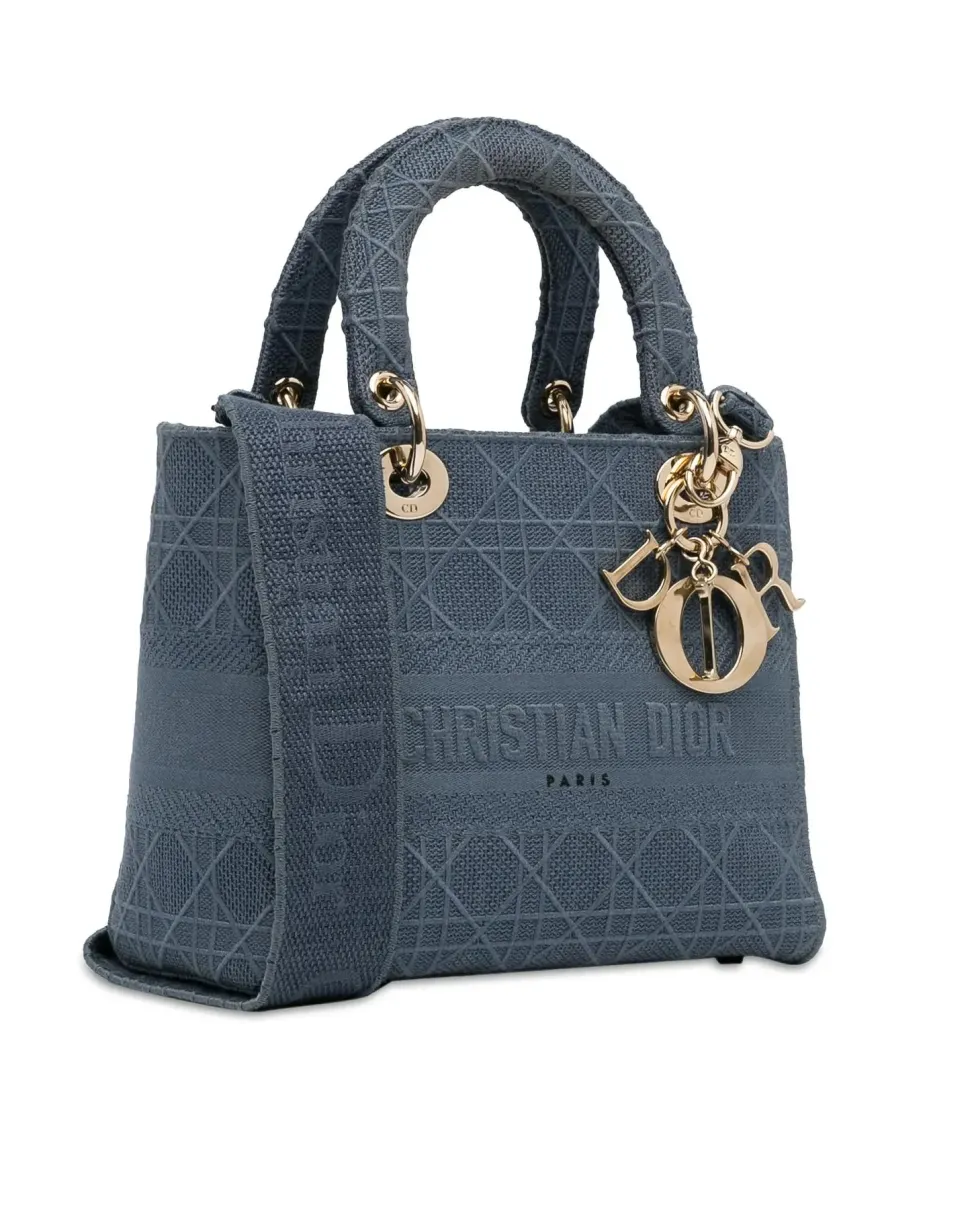 Preloved Quilted Denim Tie-Dye Shoulder Bag with Chain Strap