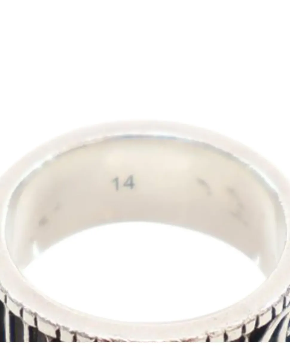 Preloved Silver-Tone GG Logo Ring Sterling Silver Ring with