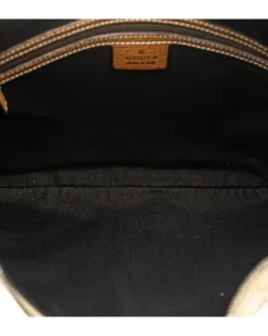 Preloved Small Lambskin Quilted Leather Bag with Detachable Strap and