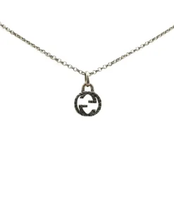Preloved Sterling Silver G Pendant Necklace with Spring Ring Closure