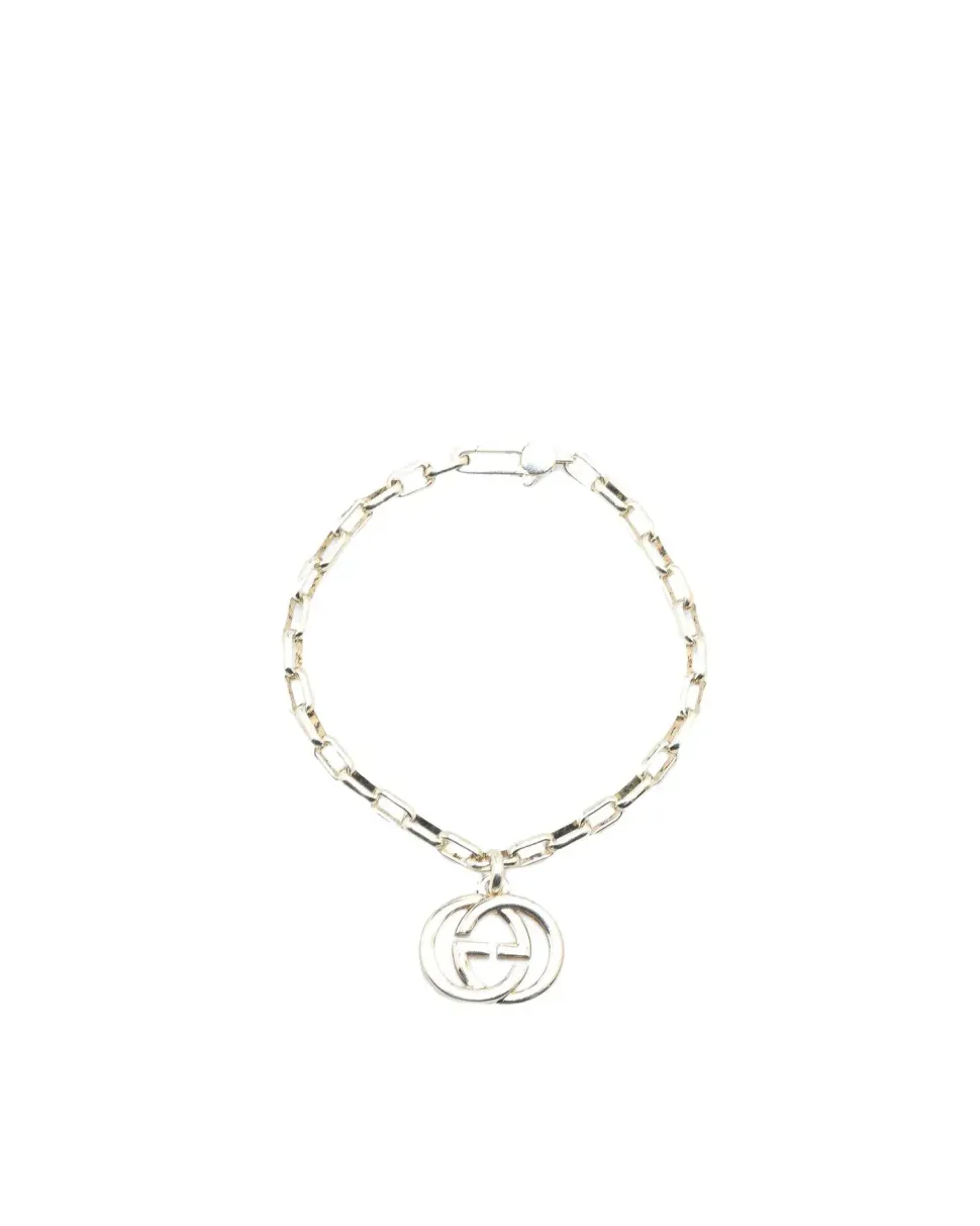 Preloved Sterling Silver Interlocking G Charm Bracelet