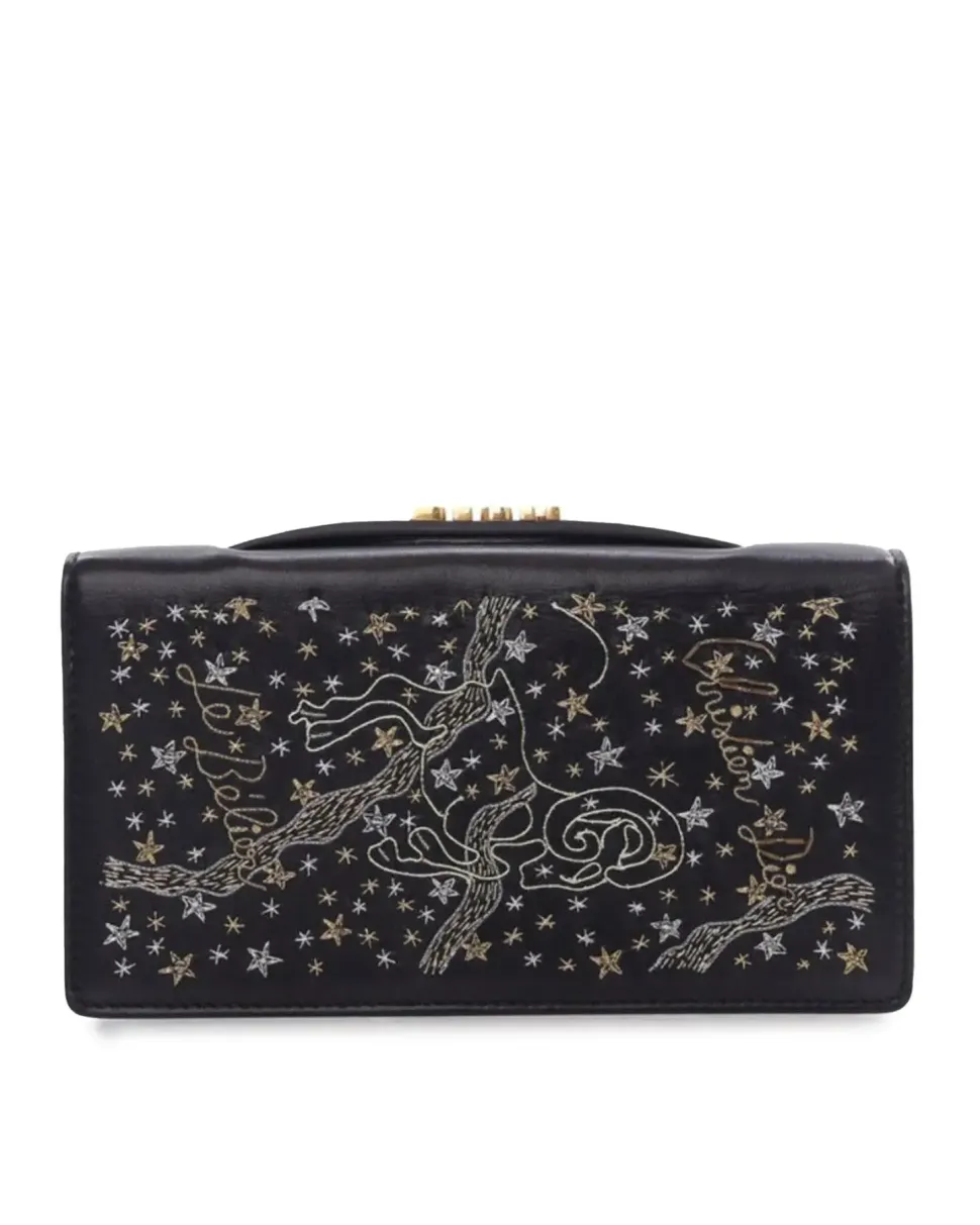 Preloved Supreme Web Coated Canvas Clutch with Interior Slip Pocket