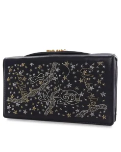 Preloved Supreme Web Coated Canvas Clutch with Interior Slip Pocket