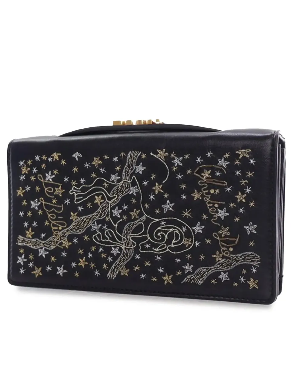 Preloved Supreme Web Coated Canvas Clutch with Interior Slip Pocket
