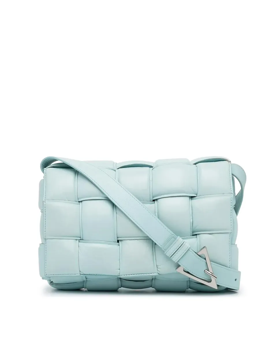 Preloved The Pouch Lambskin Leather Shoulder Bag Light Blue