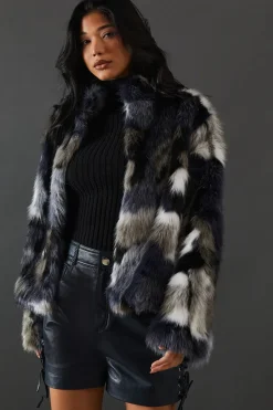 Premium Camouflage Faux Fur Cropped Jacket