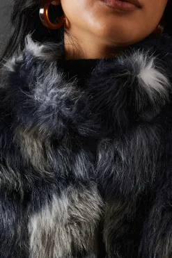 Premium Camouflage Faux Fur Cropped Jacket