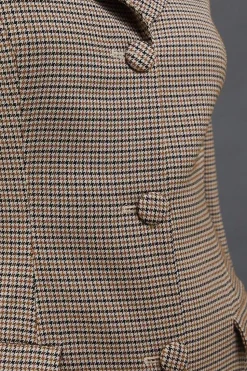 Premium Check Waisted Mini Blazer Dress
