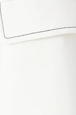 Premium Contrast Top Stitch Belted Blazer