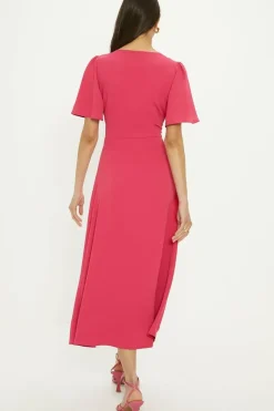Premium Crepe Midi Tea Dress