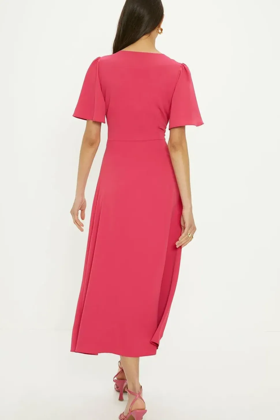 Premium Crepe Midi Tea Dress