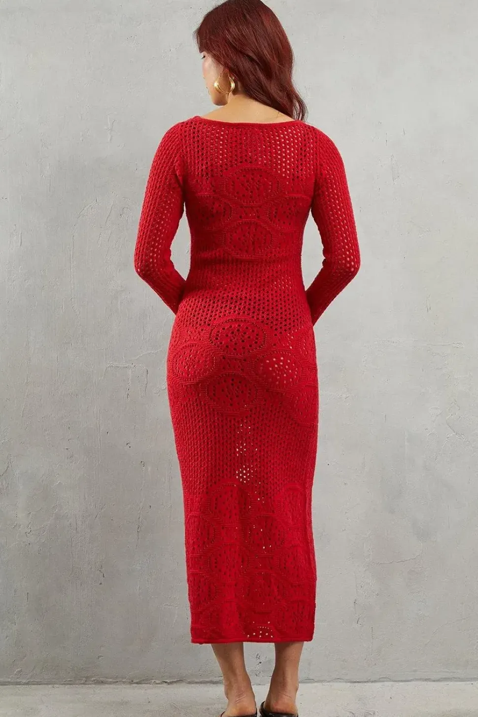 Premium Crochet Cotton Knitted Maxi Dress