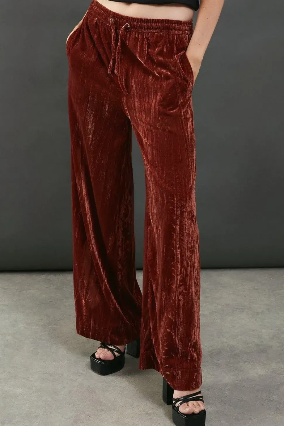 Premium Crushed Velvet Drawstring Trouser