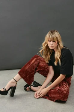 Premium Crushed Velvet Drawstring Trouser