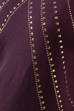 Premium  Cut Out Detail Embellished Midi Dress