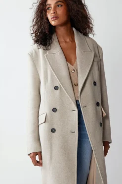 Premium Double Breasted Italian Wool Tailored Coat