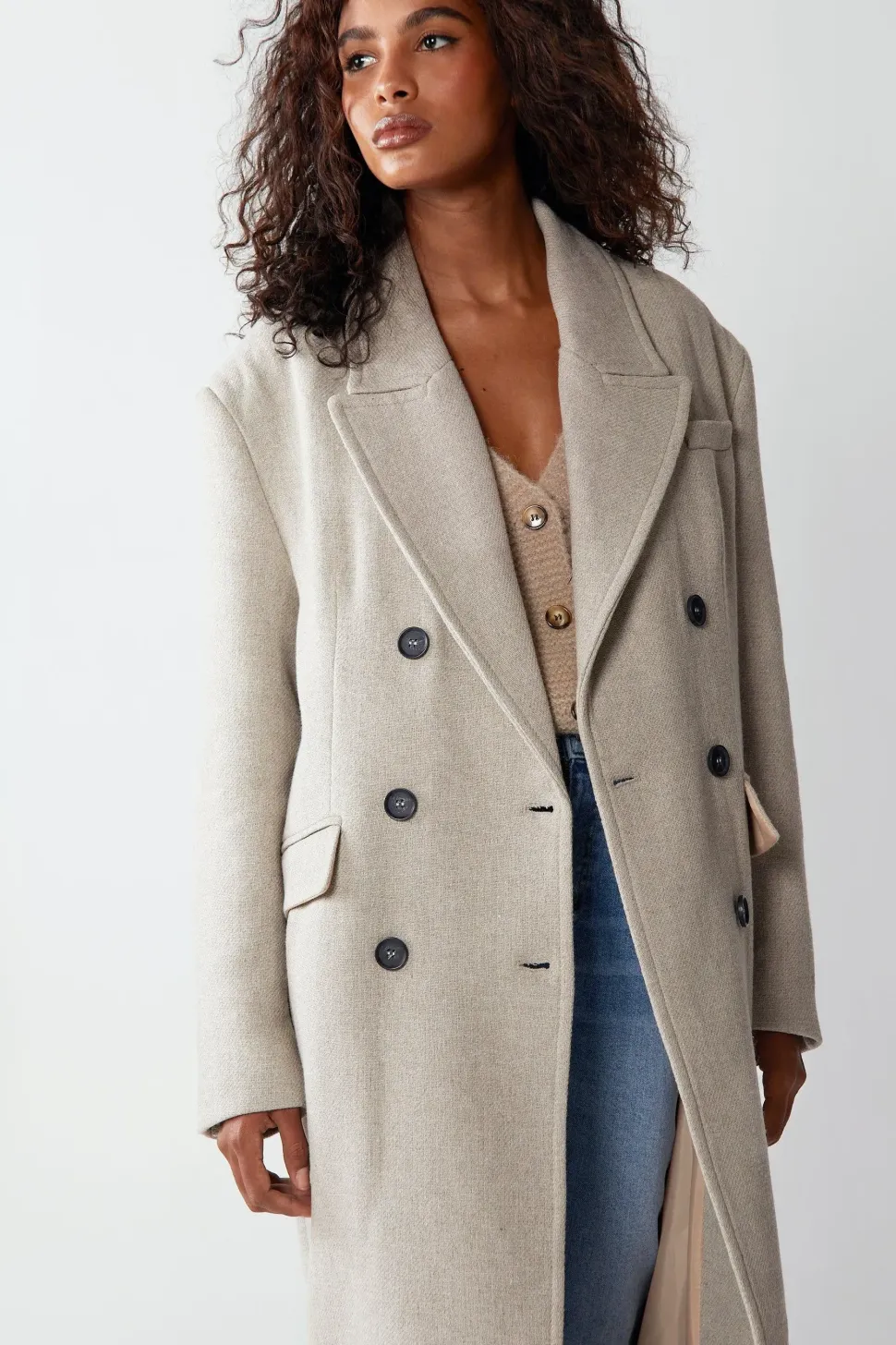 Premium Double Breasted Italian Wool Tailored Coat
