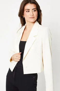 Premium Double Collar Crop Blazer
