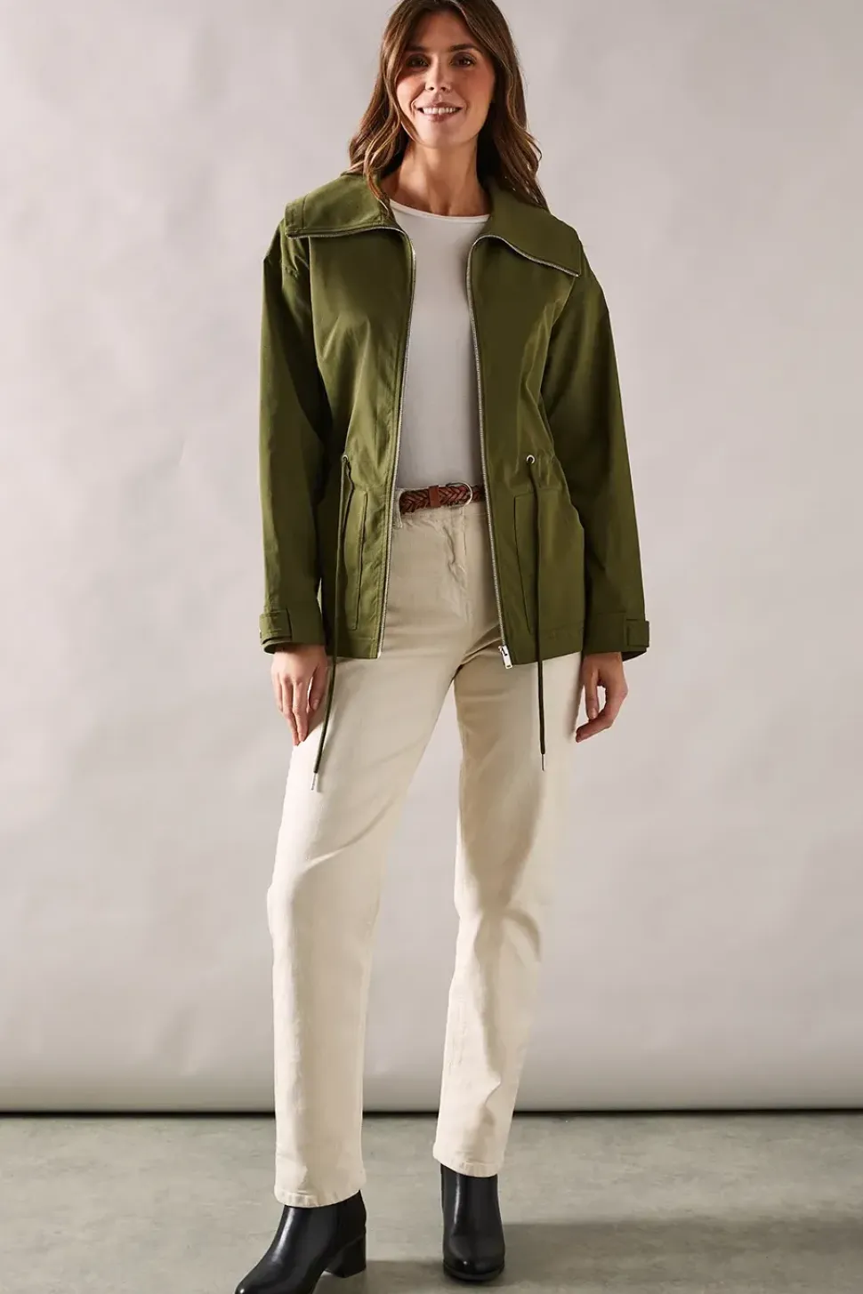 Premium Drawstring Trench Coat
