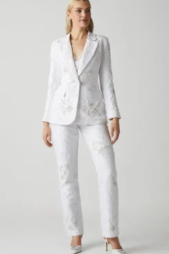Premium Embellished Jacquard Blazer