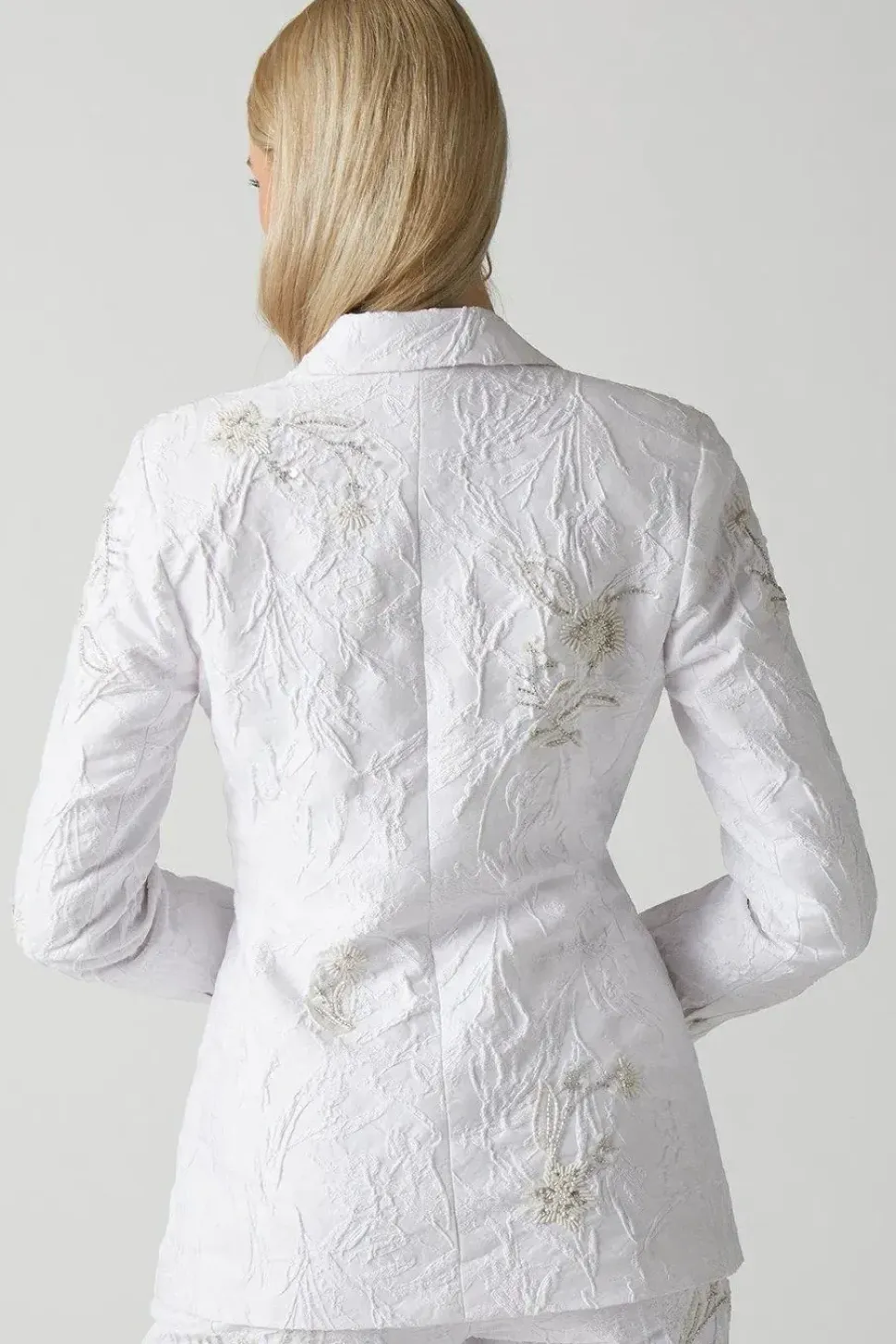 Premium Embellished Jacquard Blazer