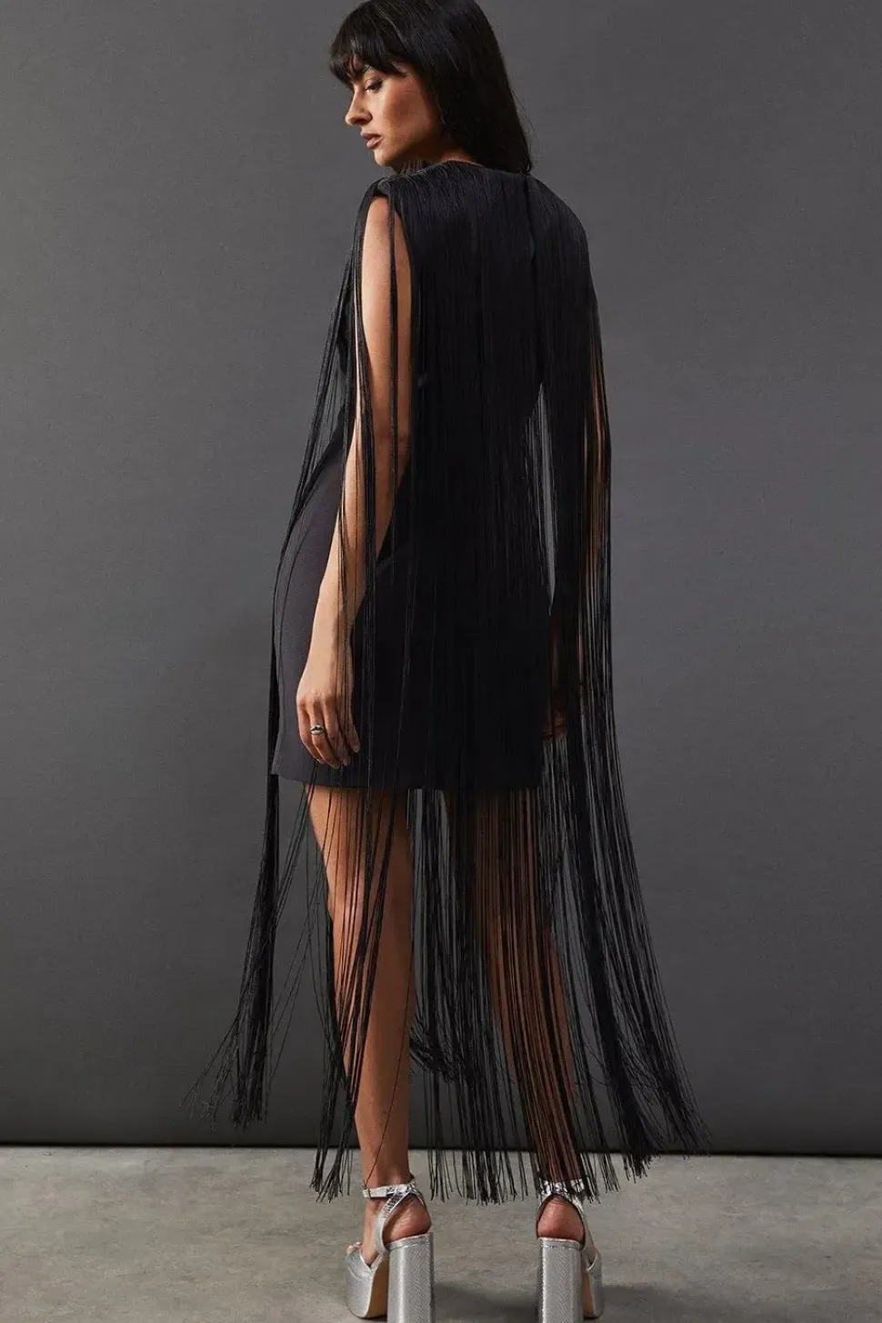 Premium Fringe Sleeveless Mini Dress