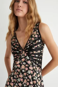 Premium Fringing V Neck Maxi Dress