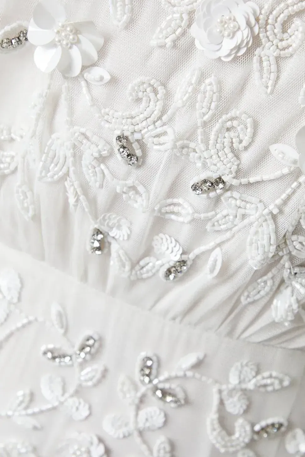 Premium Full Embellished Floral Applique Wedding Dress