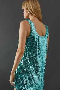 Premium Holographic Sequin Vest Mini Dress
