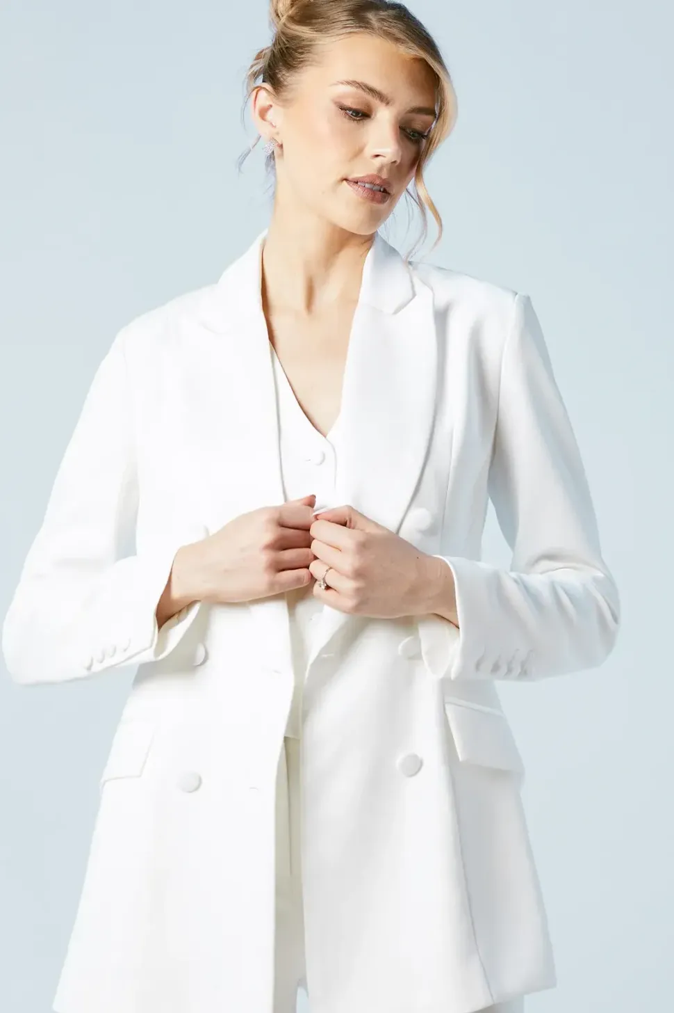 Premium Hourglass Silhouette Double Breasted Blazer