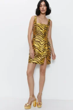 Premium Jacquard Mini Dress