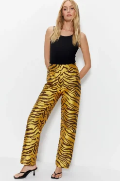 Premium Jacquard Zebra Print Trousers