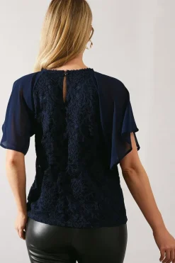 Premium Lace Chiffon Sleeve Blouse