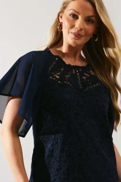 Premium Lace Chiffon Sleeve Blouse