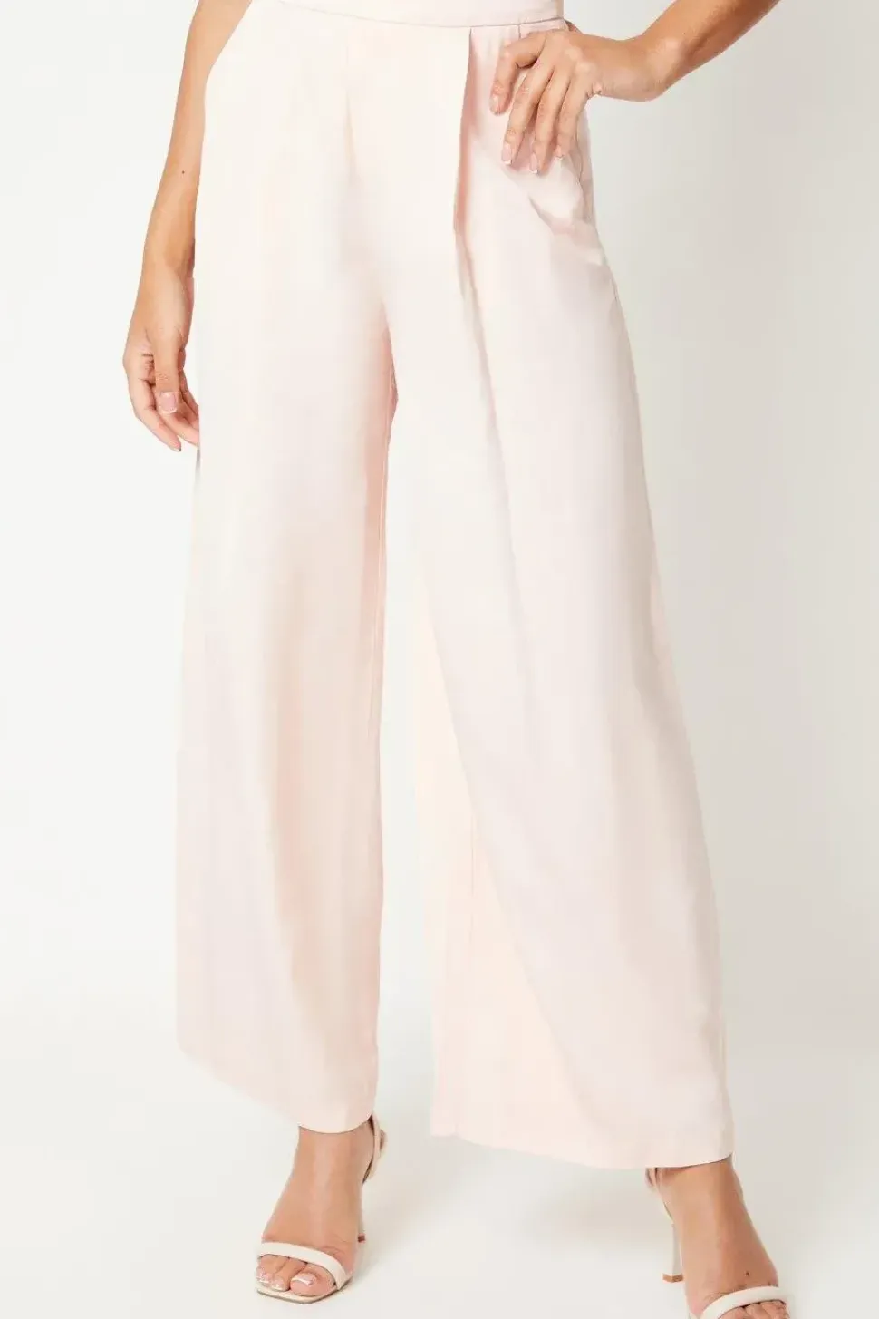 Premium Linen Mix Wide Leg Trouser