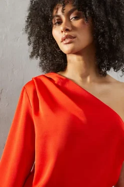 Premium One Sleeve Satin Top
