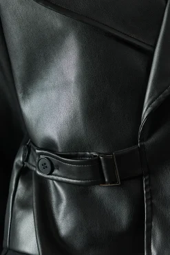 Premium Oversized Leather Look Jacket