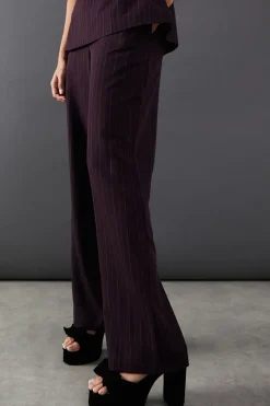Premium Pinstripe Low Rise Tailored Trouser