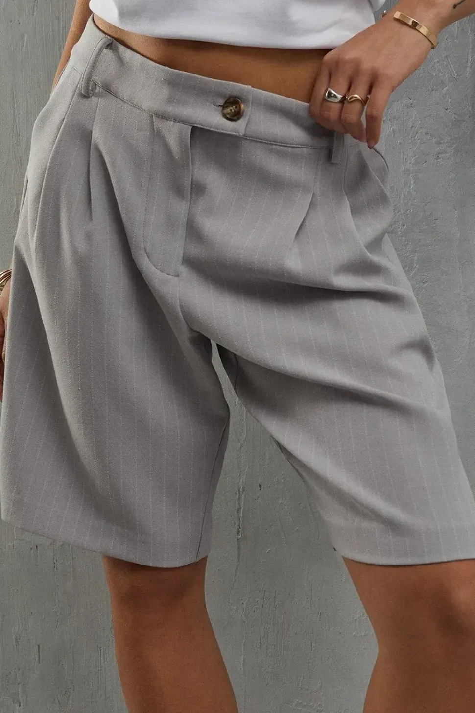 Premium Pinstripe Tailored Short