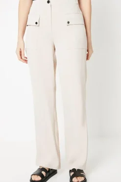 Premium Pocket Detail Utility Wide Leg Trouser