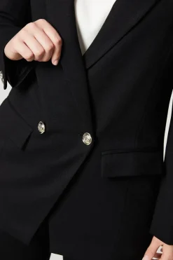 Premium Ponte Double Breasted Blazer