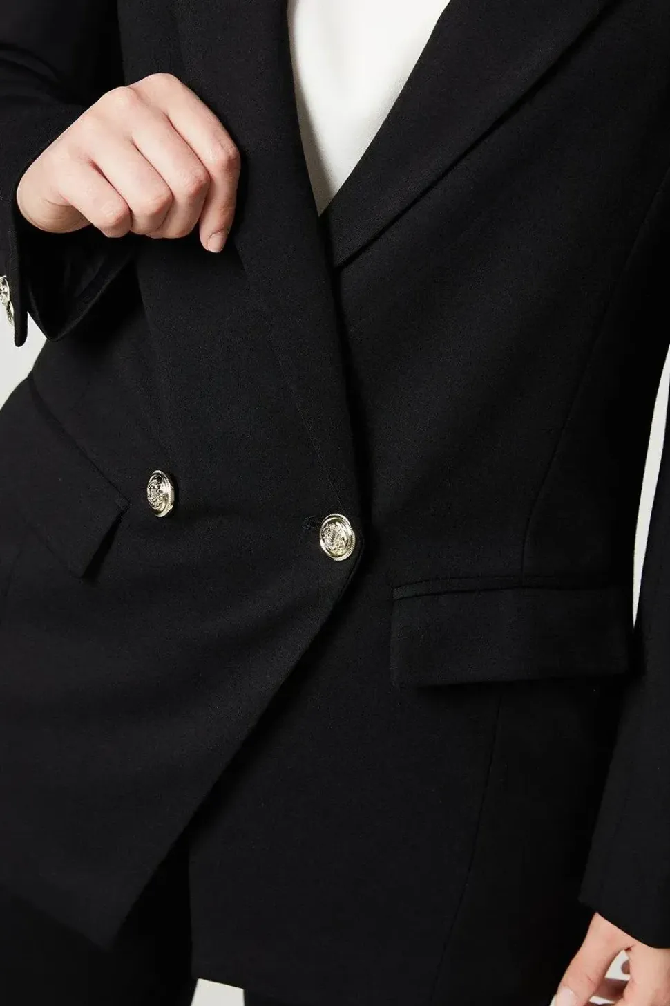 Premium Ponte Double Breasted Blazer