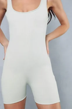 Premium Rib Scoop Neck Unitard