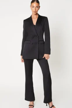 Premium Satin Double Breasted Blazer