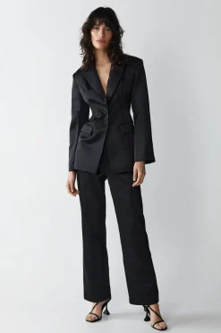 Premium Satin Straight Leg Trouser