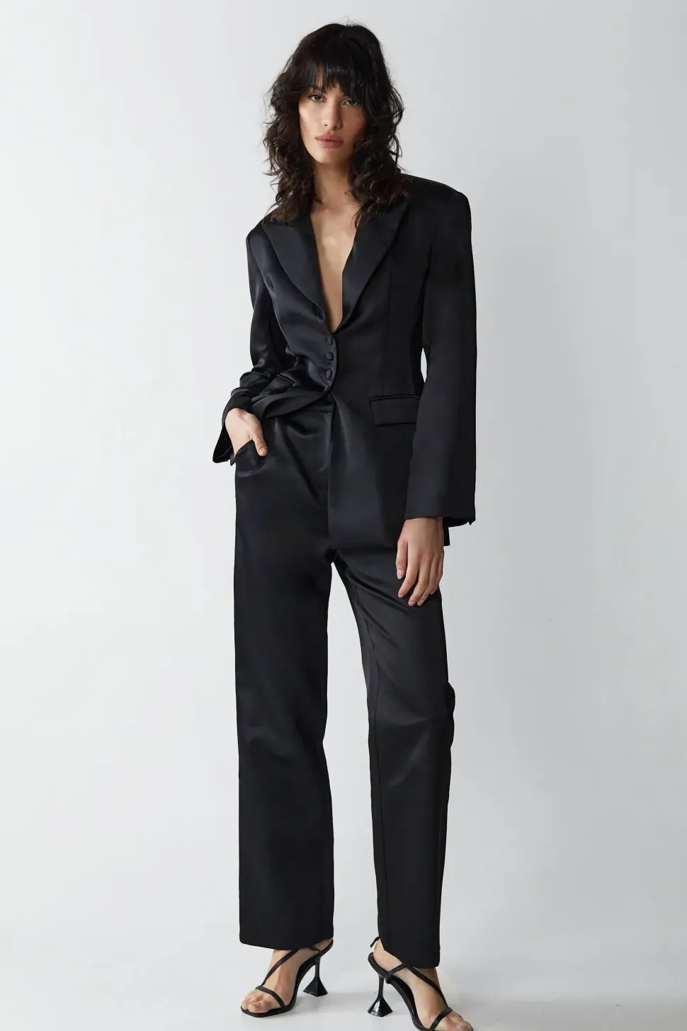 Premium Satin Straight Leg Trouser