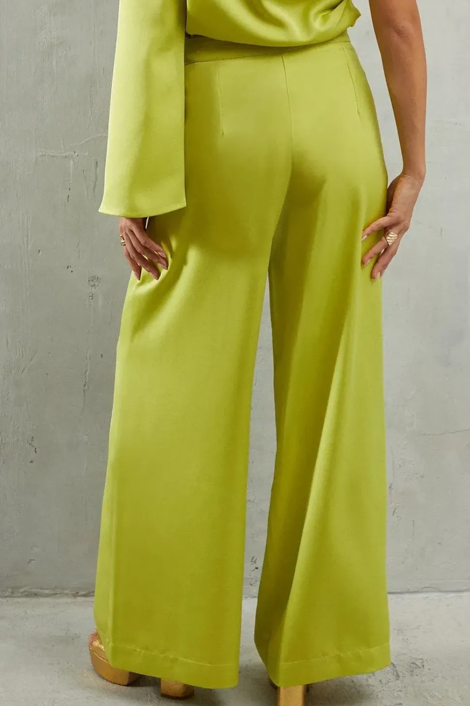 Premium Satin Wide Leg Trouser