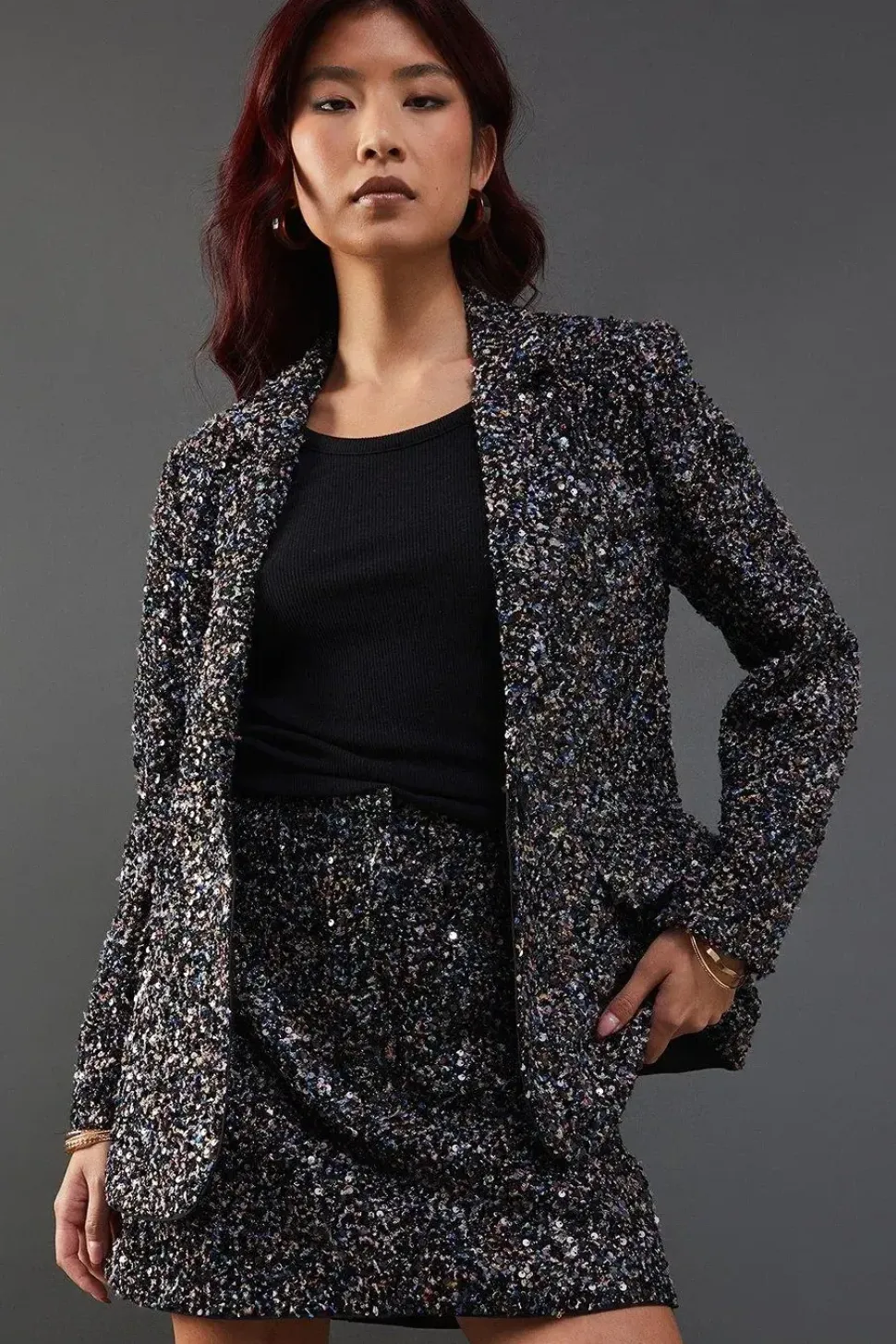 Premium Sequin Boucle Blazer